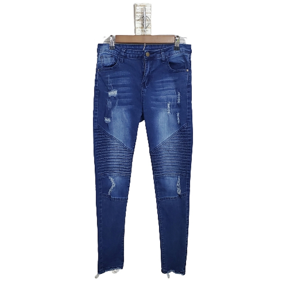 Distressed Skinny Moto Jeans Sz. M/26